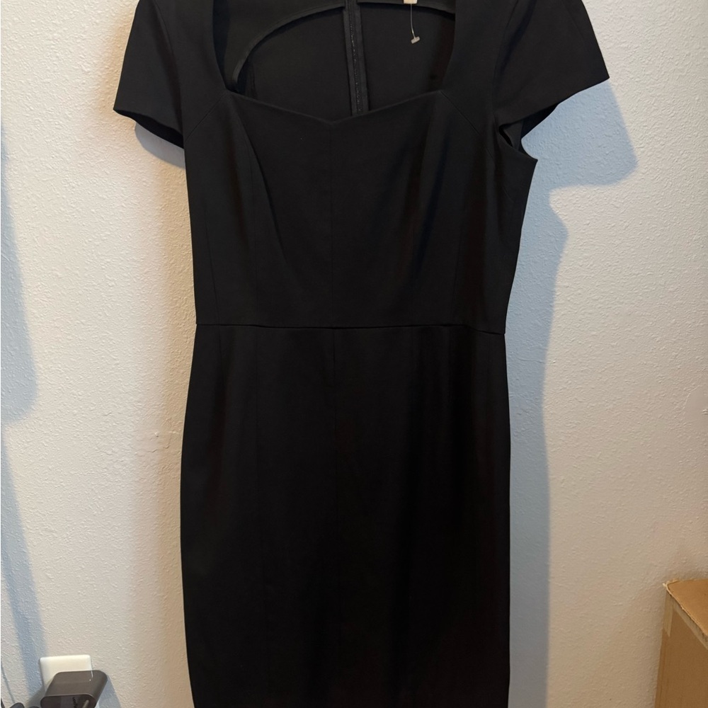 EUC Banana Republic Classic Black Sheath Dress Sz 14Tall